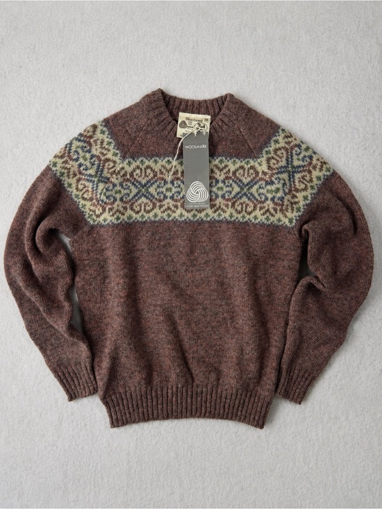 Shetland Other - Shetland Fair Isle Wool‎ Sweater Girls 7/8 Made In Scotland NWT